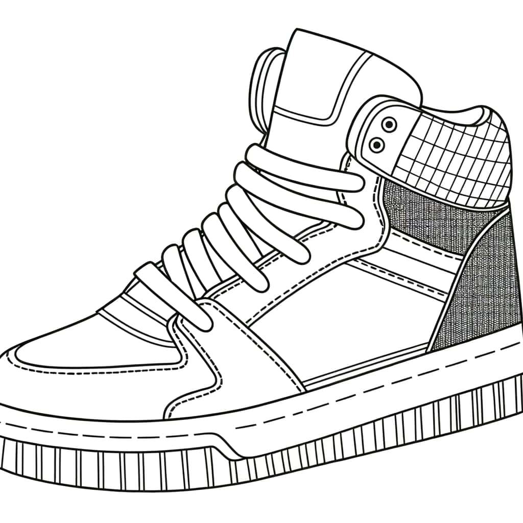 Coloriage Basket chaussure à imprimer et colorier