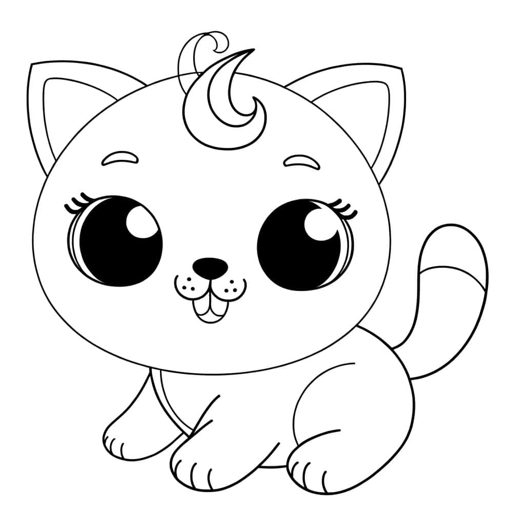Coloriage Bébé Chat à imprimer et colorier