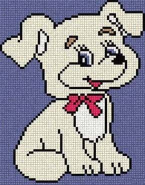Coloriage Chiot nœud papillon à imprimer et colorier