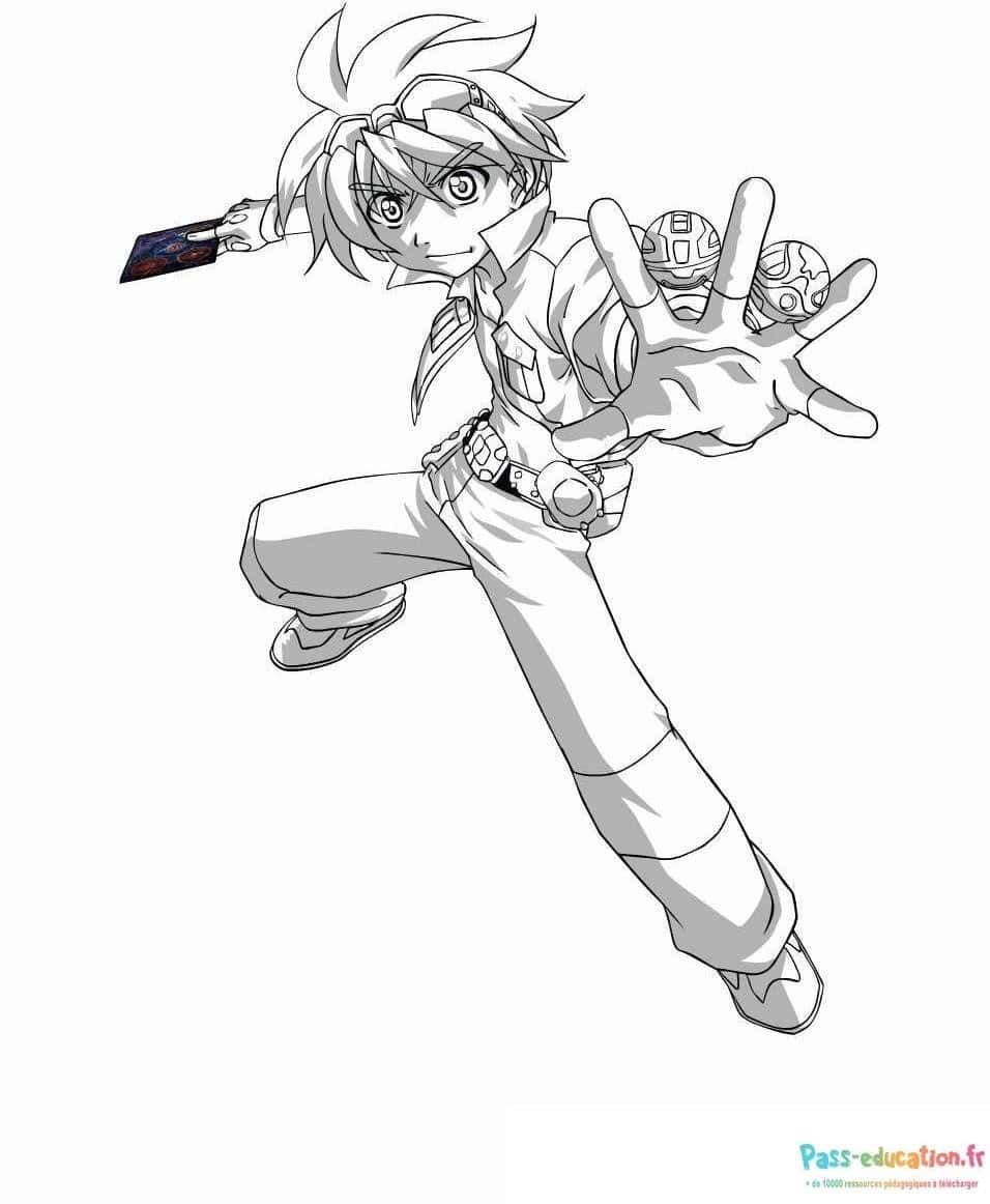 Coloriage Duel Beyblade à imprimer et colorier