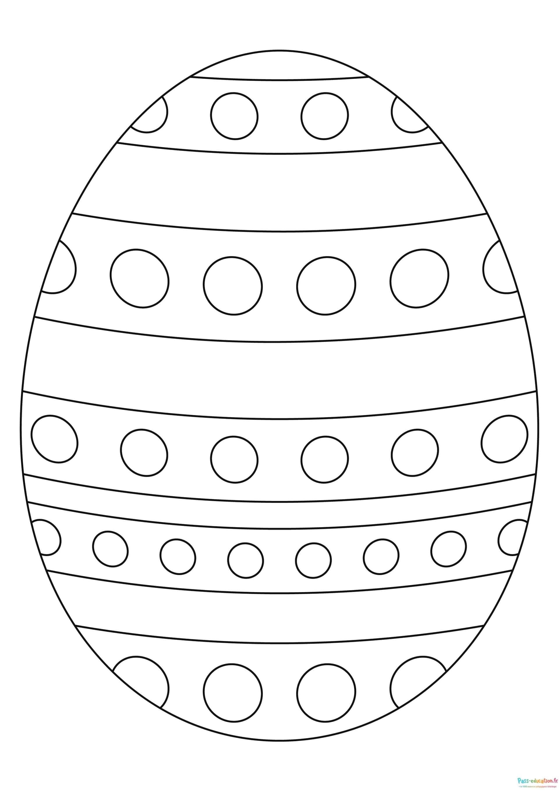 Coloriage Œuf à motifs à imprimer et colorier