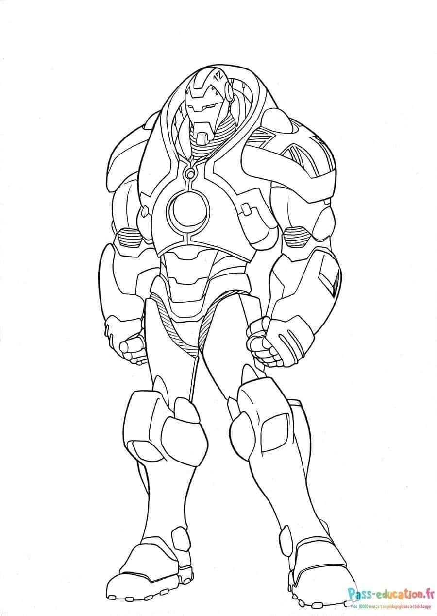 Coloriage Iron Man à imprimer et colorier