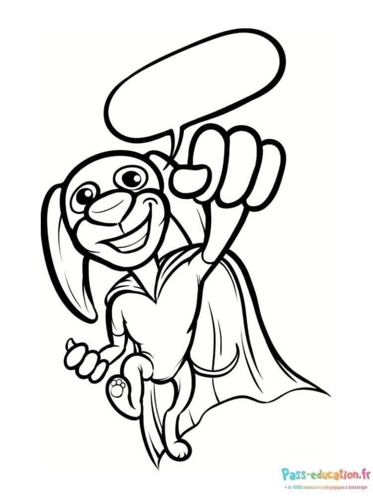 Coloriage Super-héros de dessin animé à imprimer et colorier