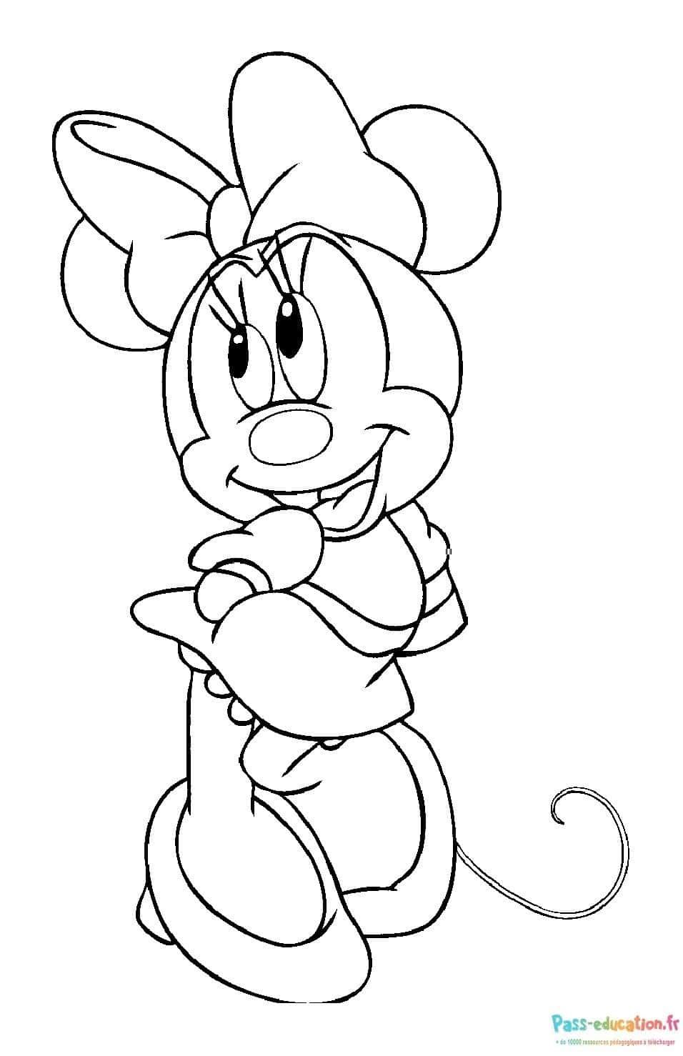 Coloriage Minnie élégante à imprimer et colorier