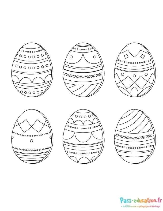 Coloriage Oeufs de Pâques à imprimer et colorier