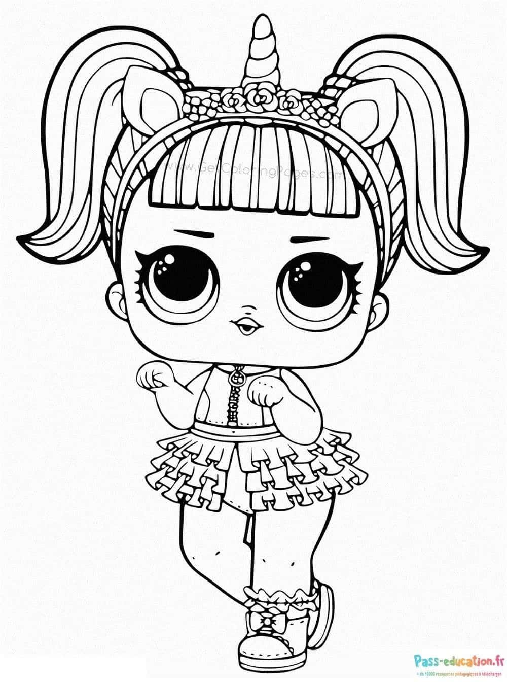 Coloriage Licorne Lol Surprise à imprimer et colorier