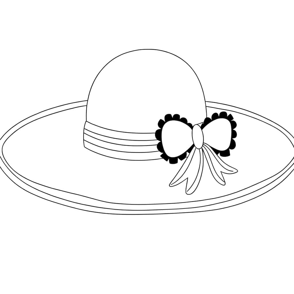 Coloriage Chapeau élégant à imprimer et colorier