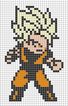 Coloriage Guerrier Super Saiyan à imprimer et colorier