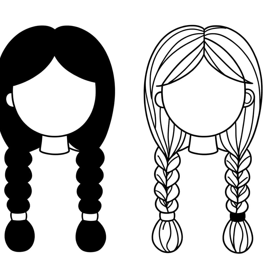 Coloriage Styles de Coiffure à imprimer et colorier