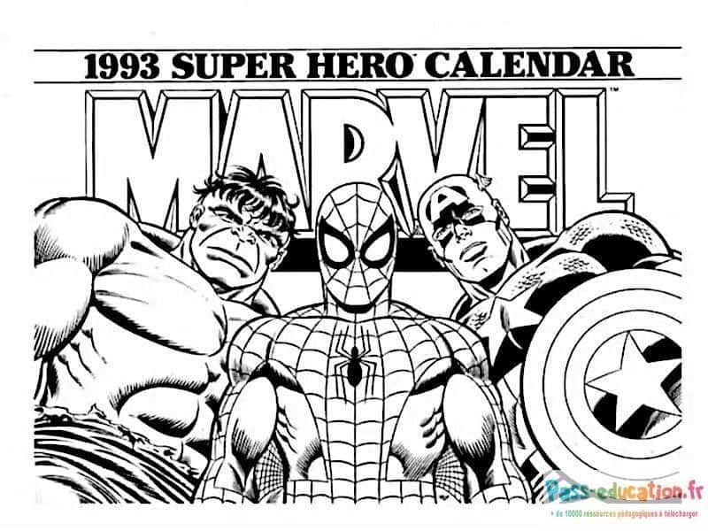 Coloriage Super-héros Marvel à imprimer et colorier