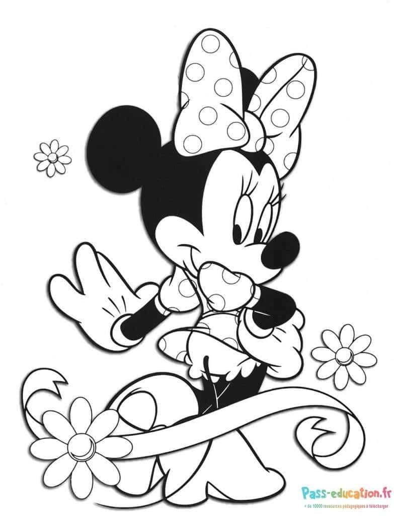Coloriage Minnie amusante à imprimer et colorier