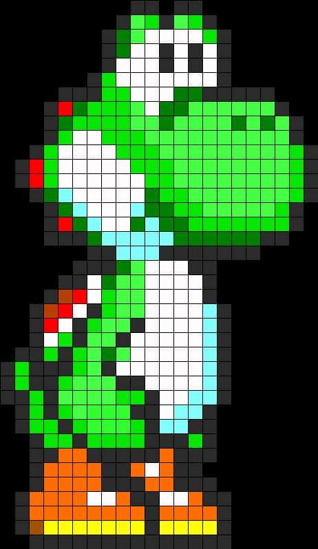 Coloriage Yoshi Vert à imprimer et colorier