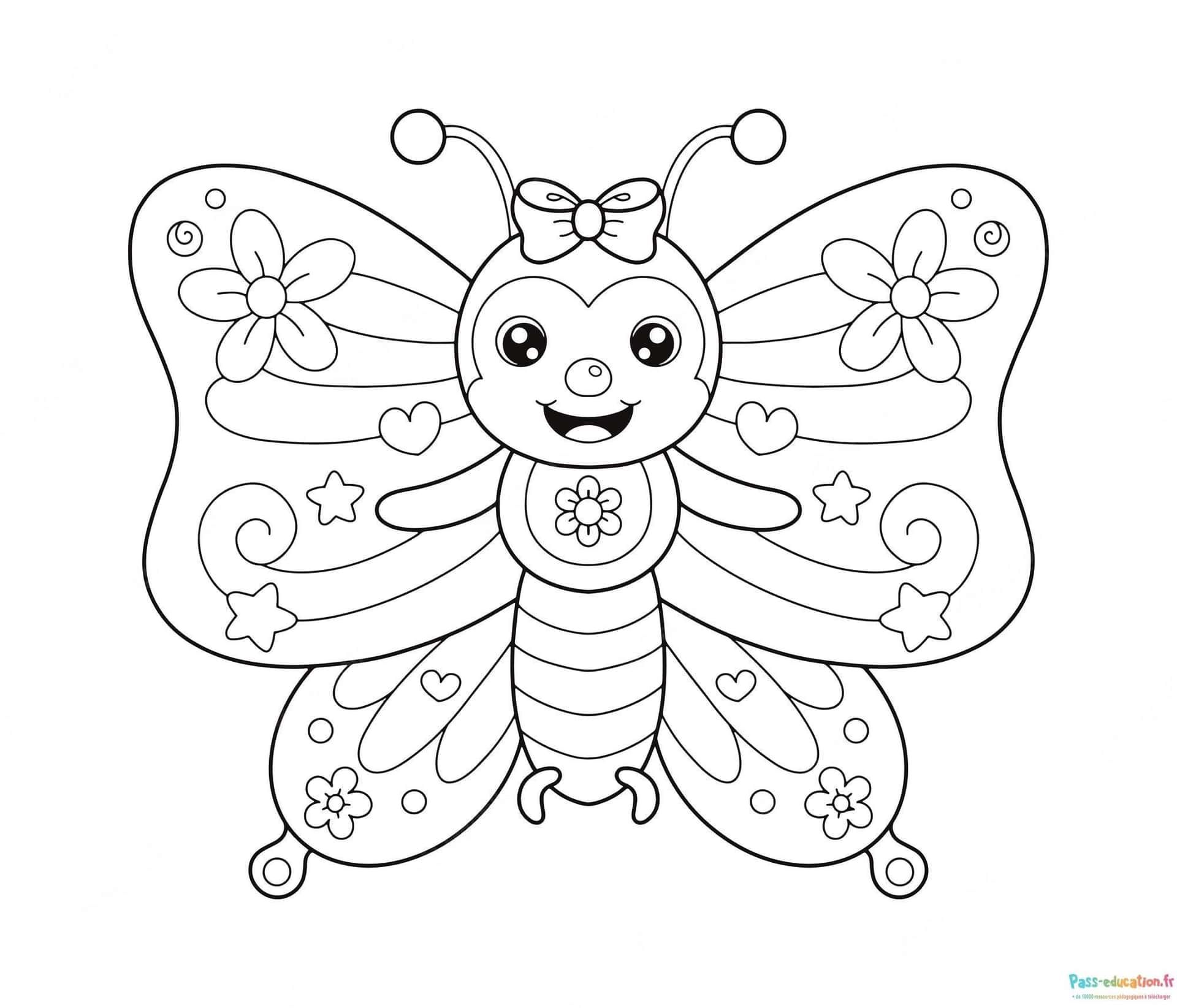 Coloriage Papillon enchanté à imprimer et colorier