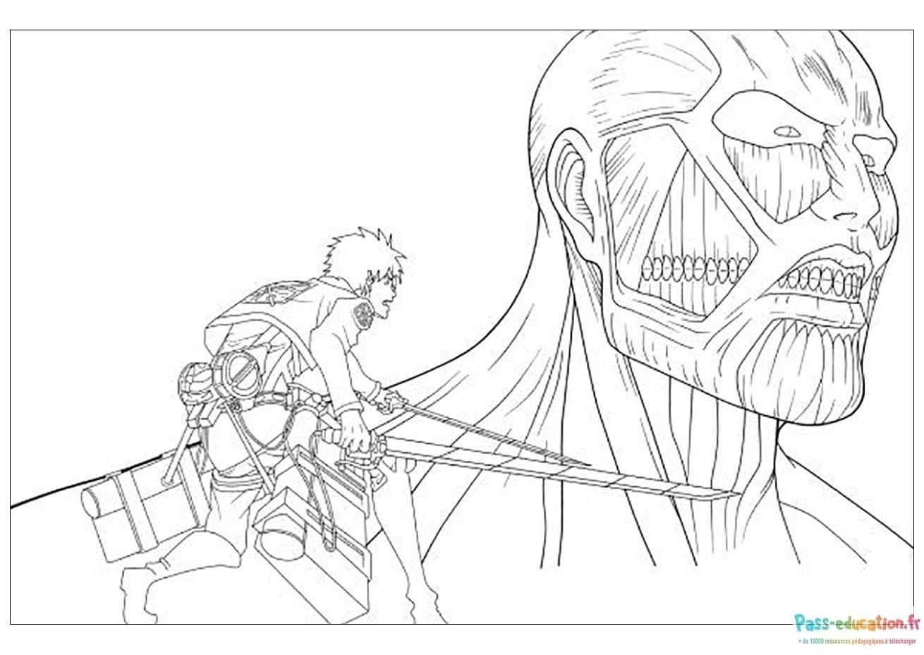 Coloriage Attaque des Titans à imprimer et colorier