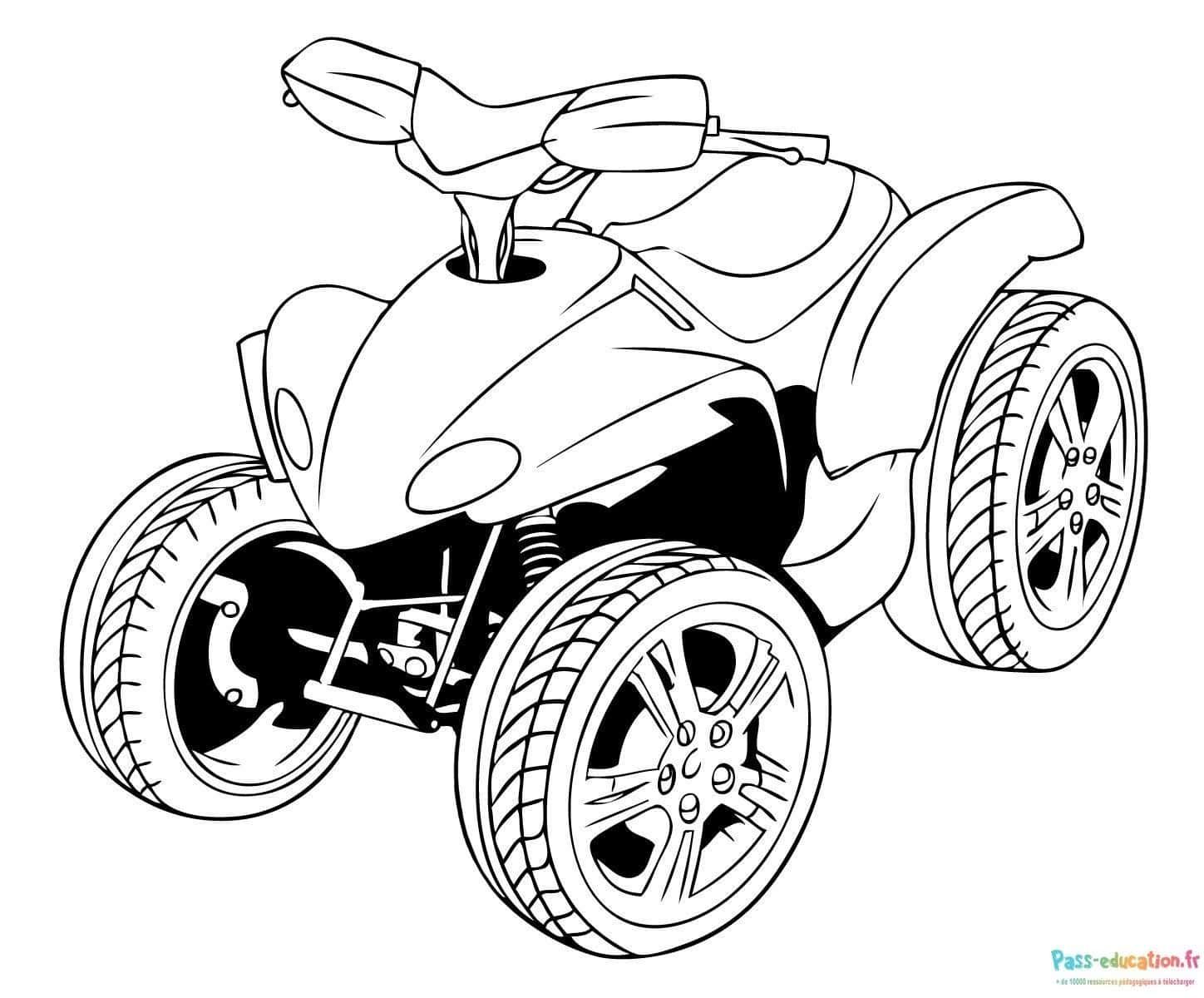 Coloriage Quad à colorier à imprimer et colorier