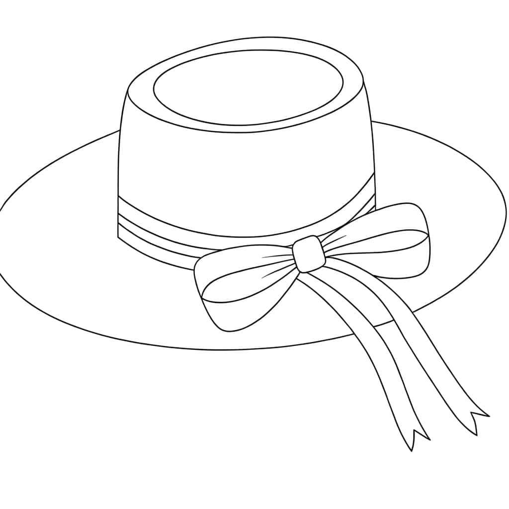 Coloriage Chapeau élégant à imprimer et colorier