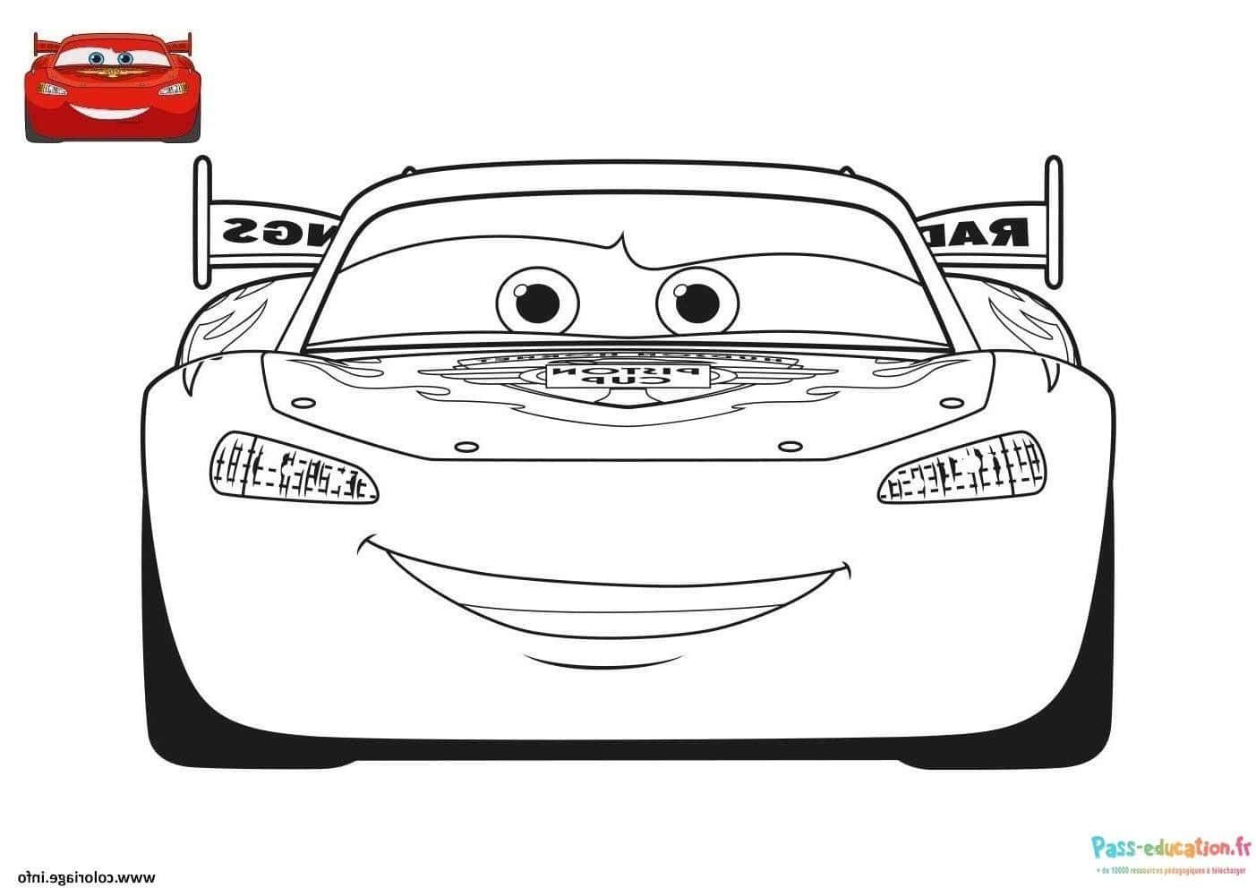Coloriage Flash McQueen à imprimer et colorier