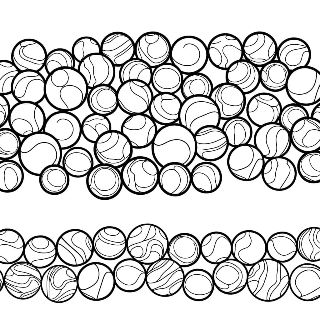 Coloriage Billes en pagaille à imprimer et colorier