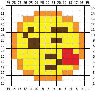 Coloriage Emoji souriant à imprimer et colorier