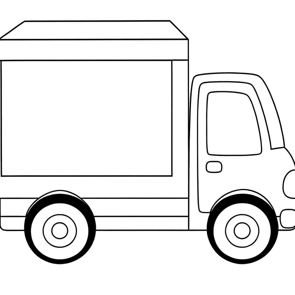 Coloriage Camionnette à imprimer et colorier