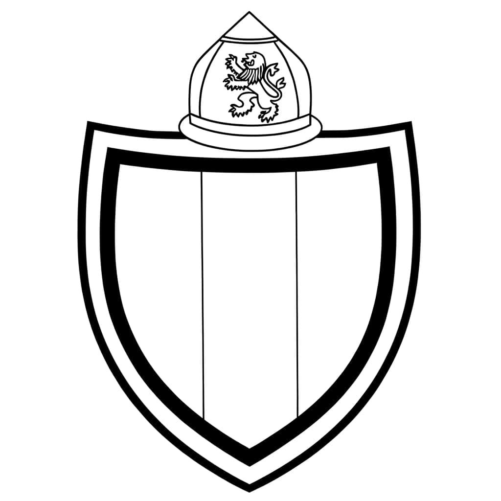 Coloriage Bouclier héraldique à imprimer et colorier