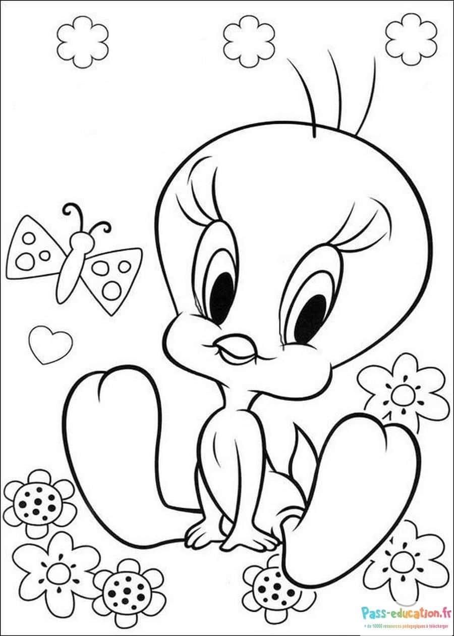 Coloriage Petite Fille et Nature à imprimer et colorier