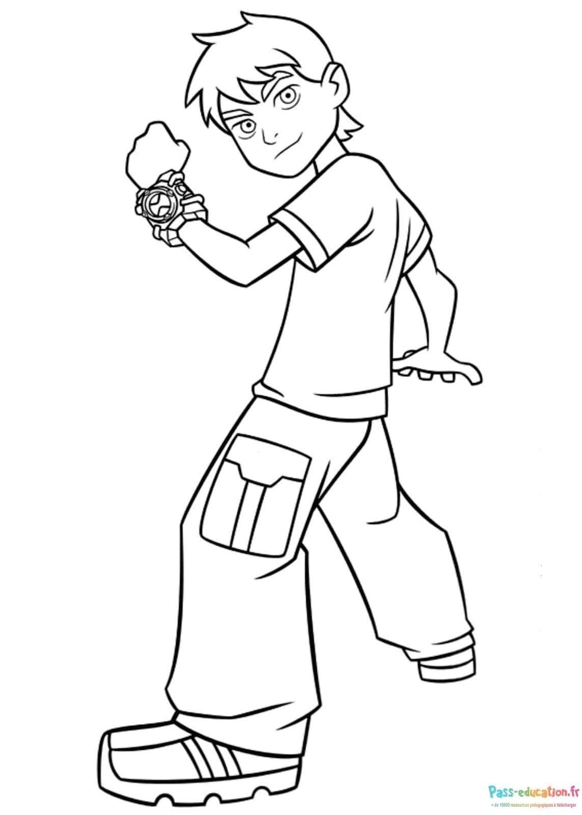 Coloriage Aventure de Ben 10 à imprimer et colorier
