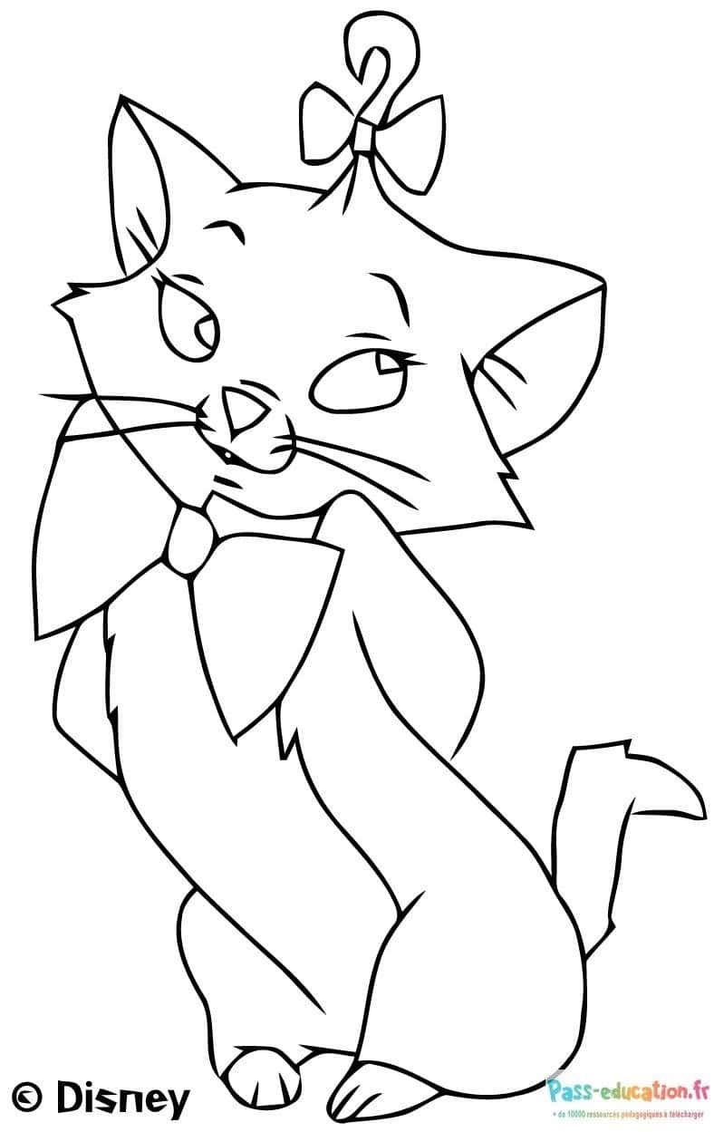 Coloriage Chat aristocrate à imprimer et colorier