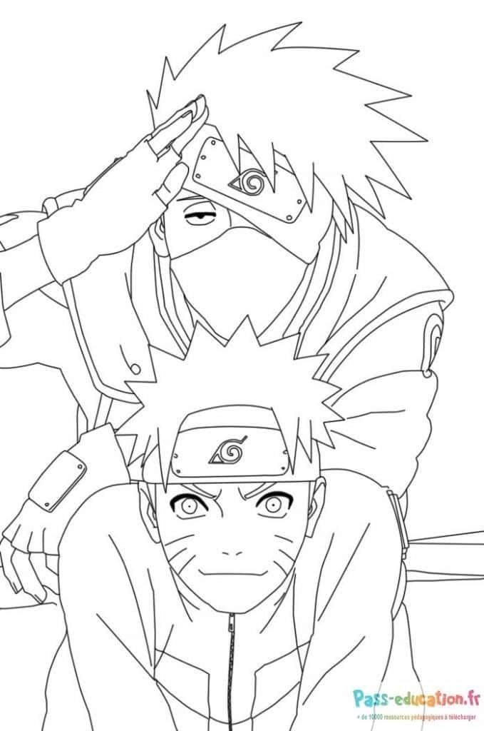Coloriage Ninja saluant à imprimer et colorier