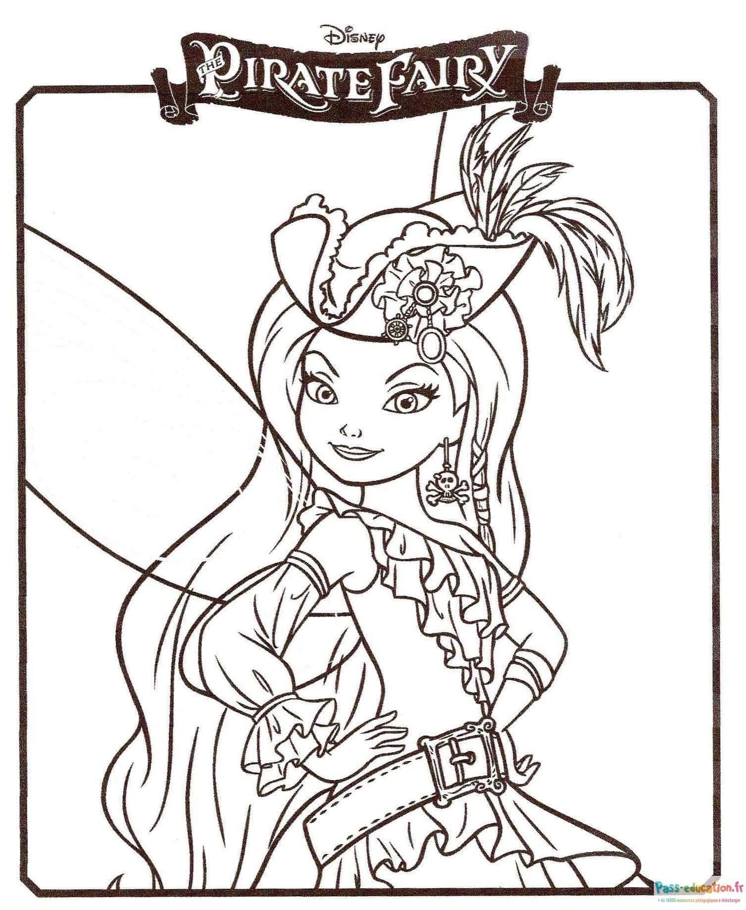 Coloriage Fée pirate à imprimer et colorier