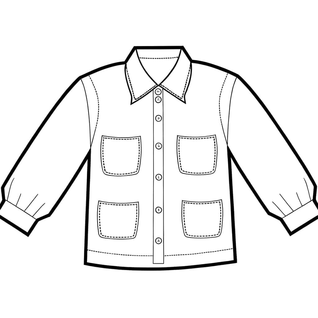 Coloriage Chemise simple à imprimer et colorier