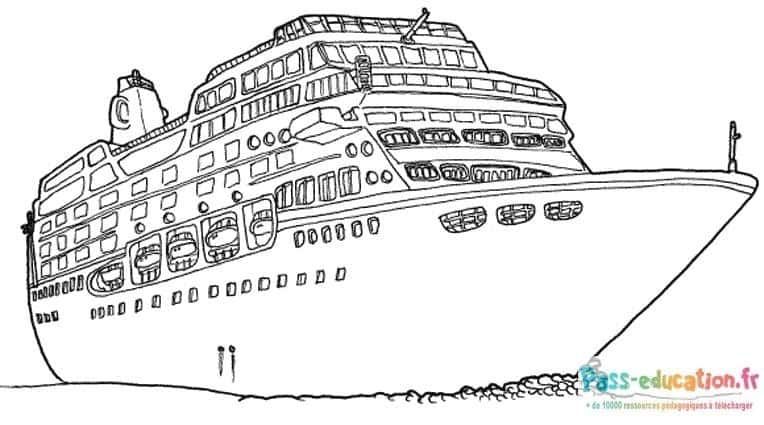 Coloriage Croisière en dessin à imprimer et colorier