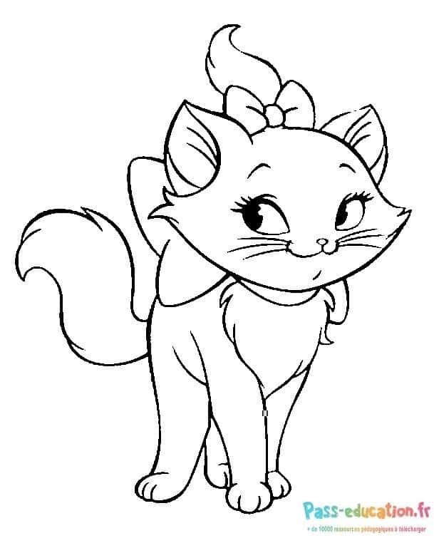 Coloriage Chaton Aristochat à imprimer et colorier