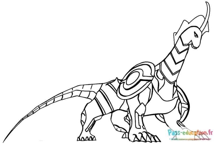 Coloriage Dragon mécanique à imprimer et colorier