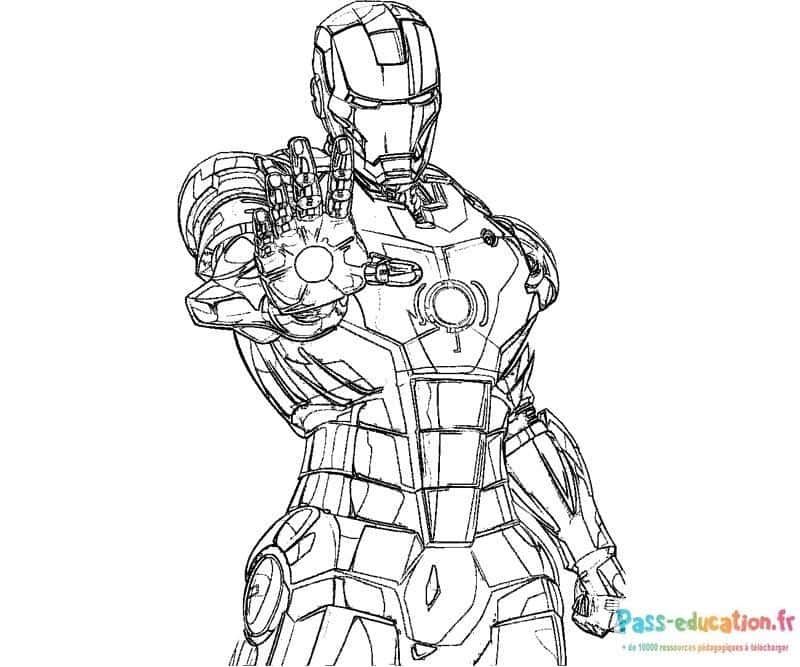 Coloriage Iron Man à imprimer et colorier