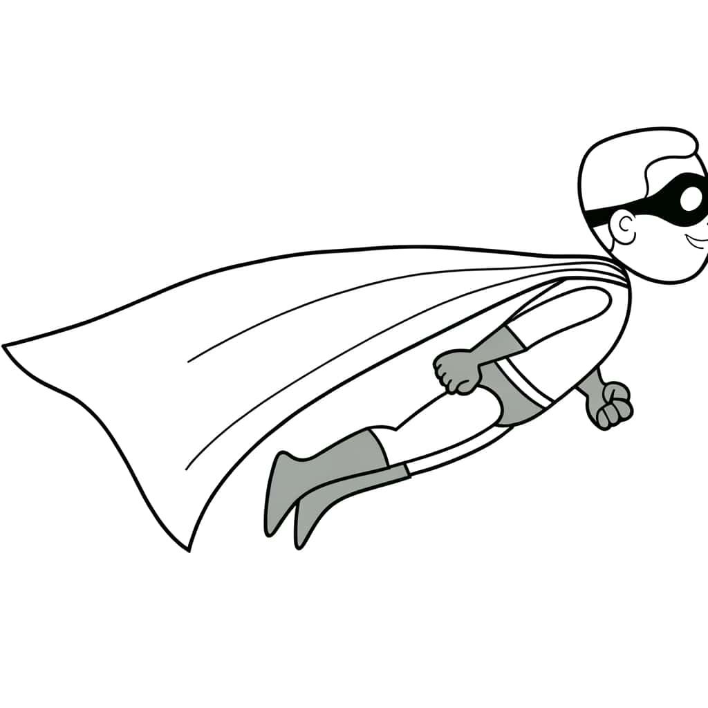 Coloriage Super-héros volant à imprimer et colorier