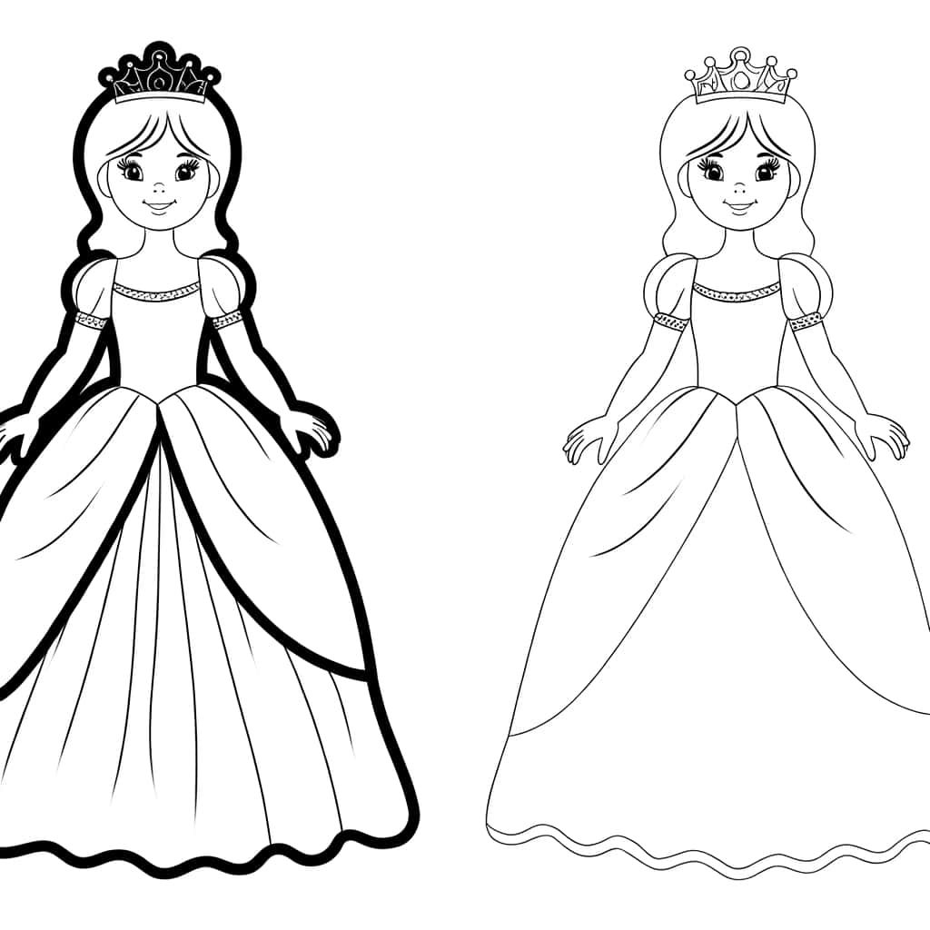 Coloriage Princesse Aurore à imprimer et colorier