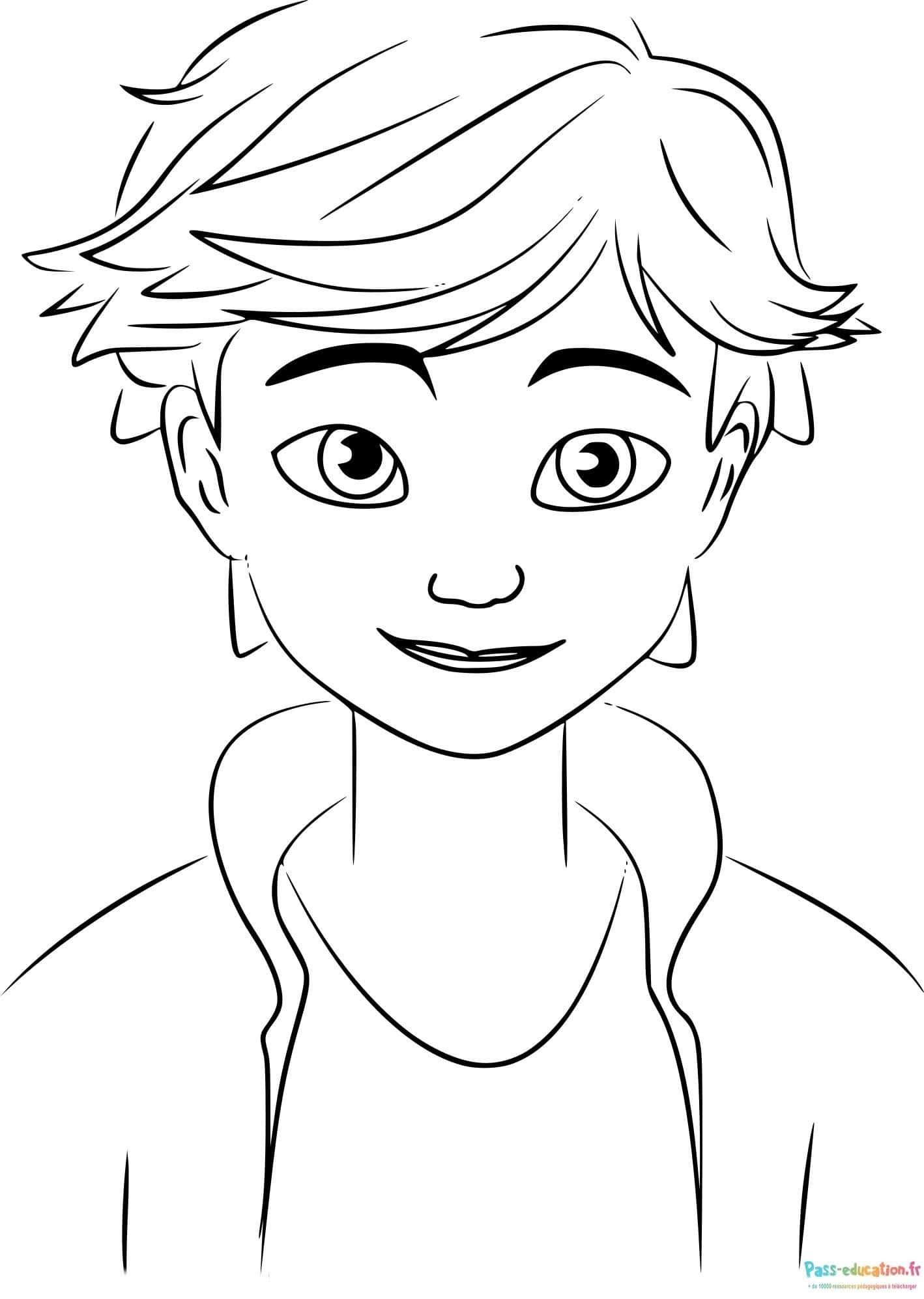 Coloriage Adrien Agreste à imprimer et colorier