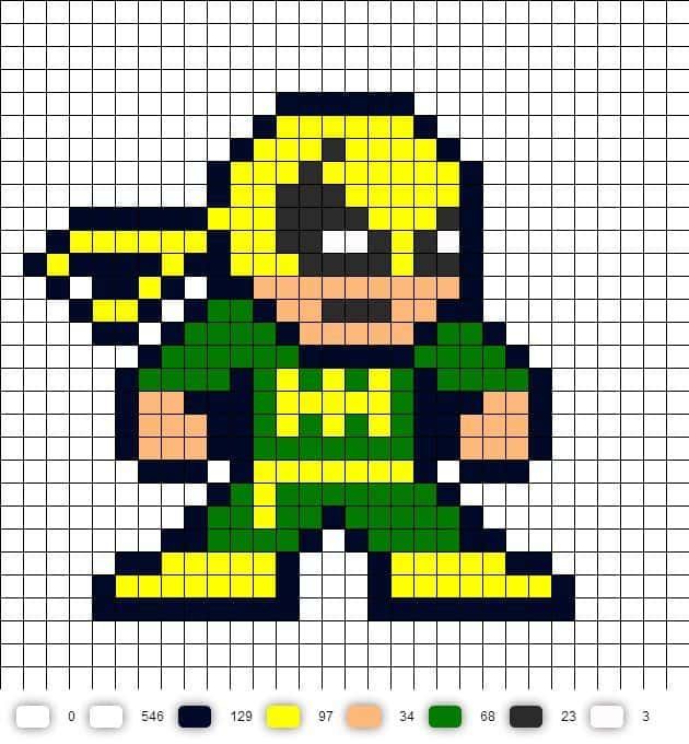 Coloriage Super-héros vert à imprimer et colorier