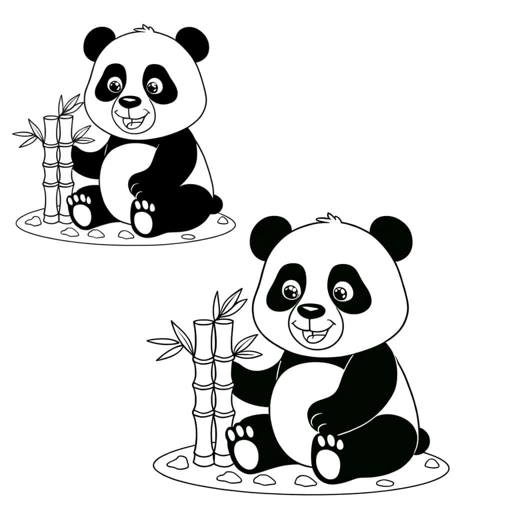 Coloriage Bébé Panda à imprimer et colorier