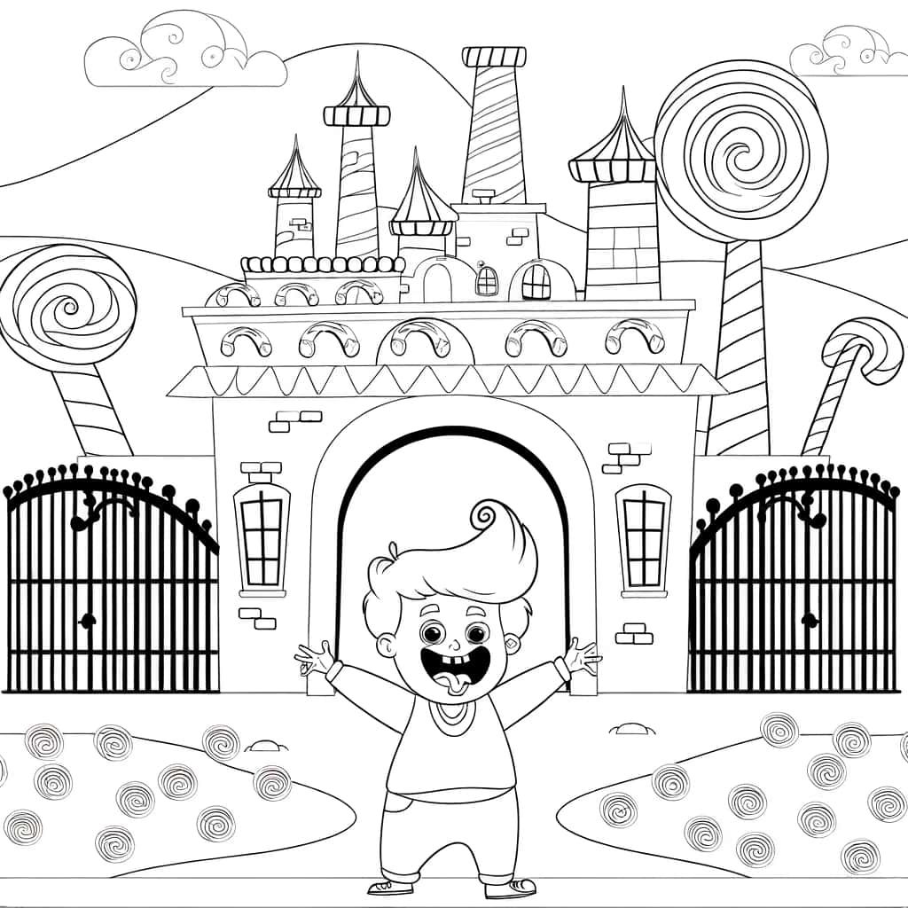 Coloriage Charlie et la Chocolaterie à imprimer et colorier