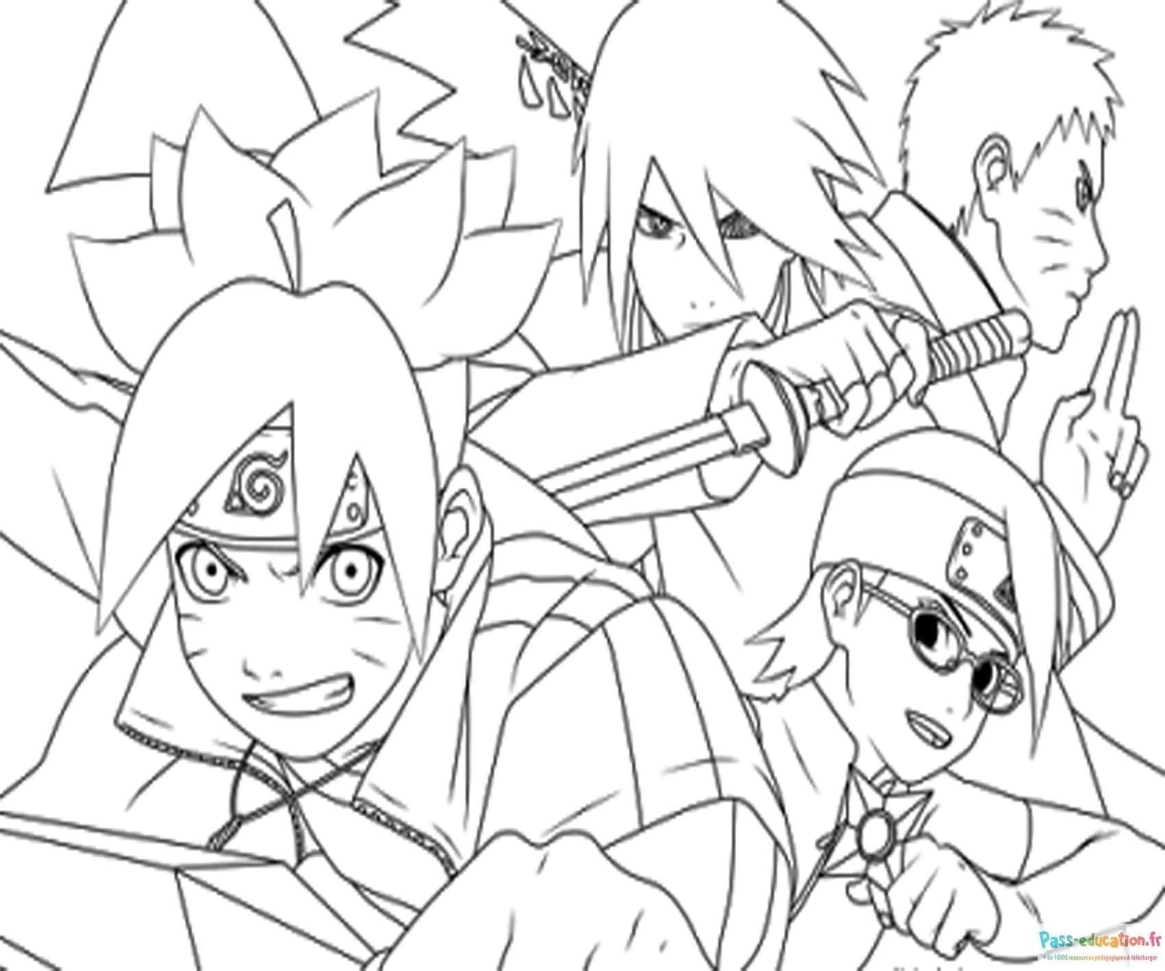 Coloriage Ninjas de Boruto à imprimer et colorier