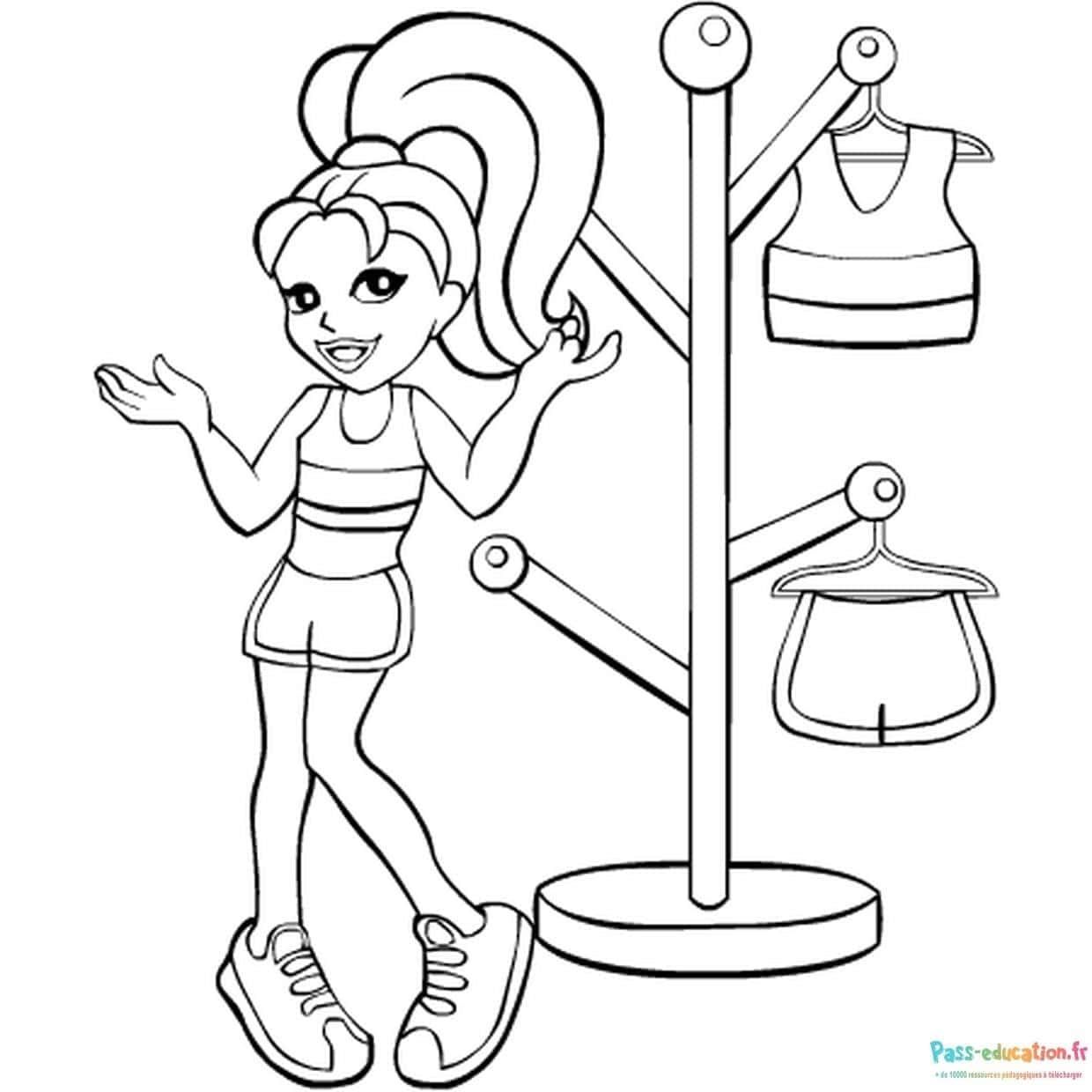 Coloriage Polly Shopping à imprimer et colorier