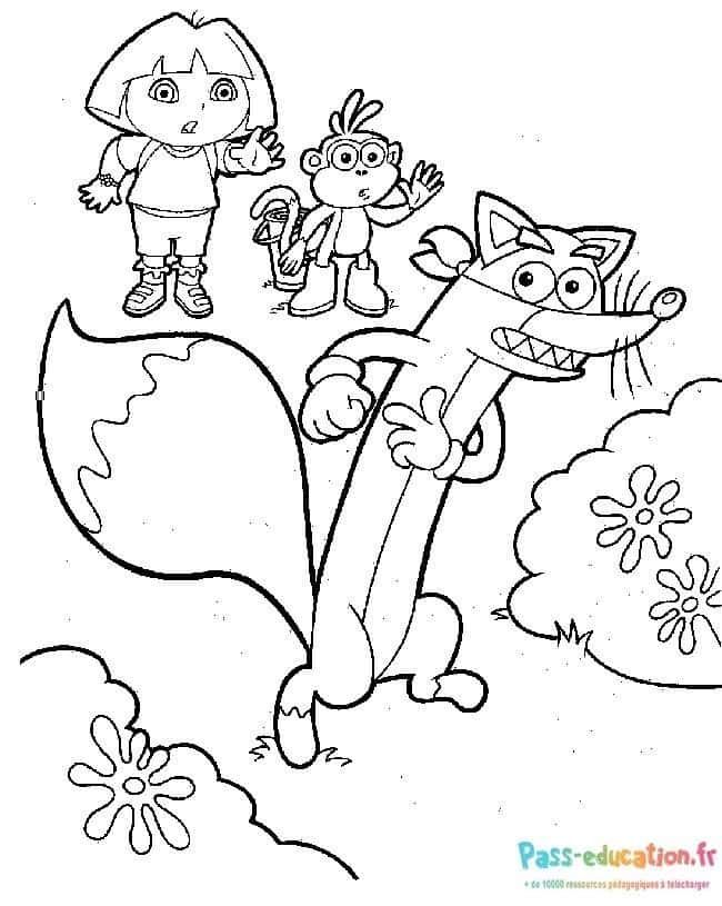 Coloriage Dora et ses amis à imprimer et colorier