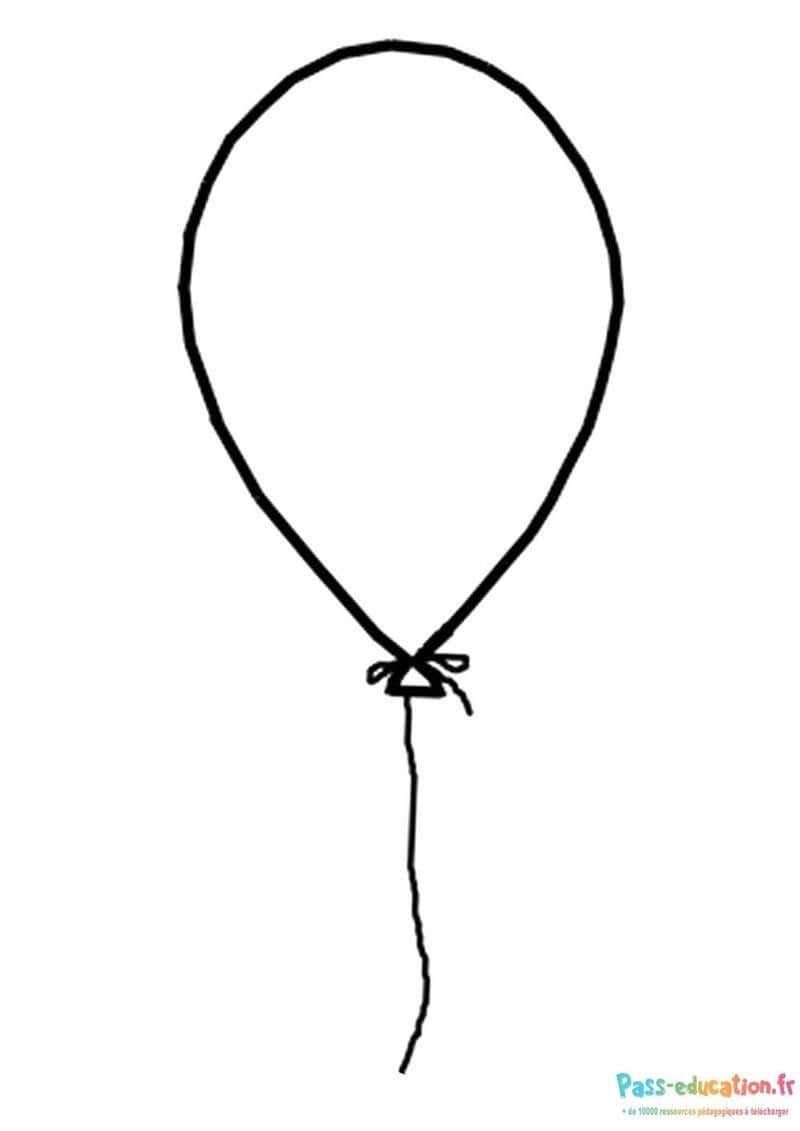 Coloriage Ballon à gonfler à imprimer et colorier