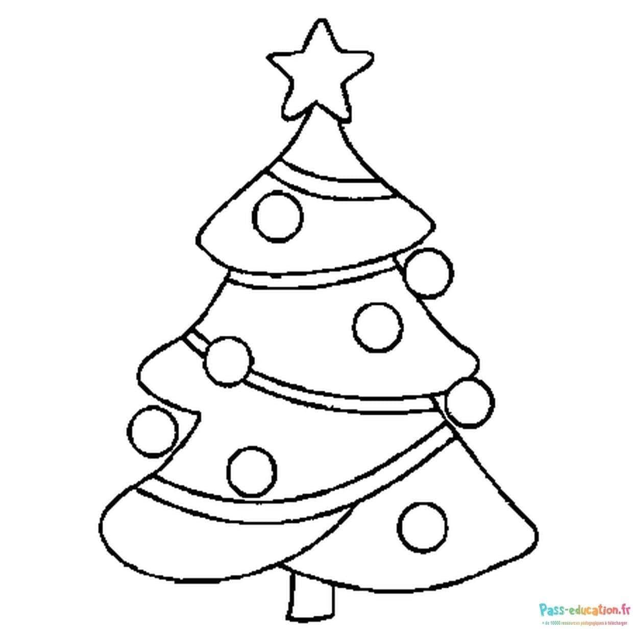 Coloriage Sapin de Noël à imprimer et colorier