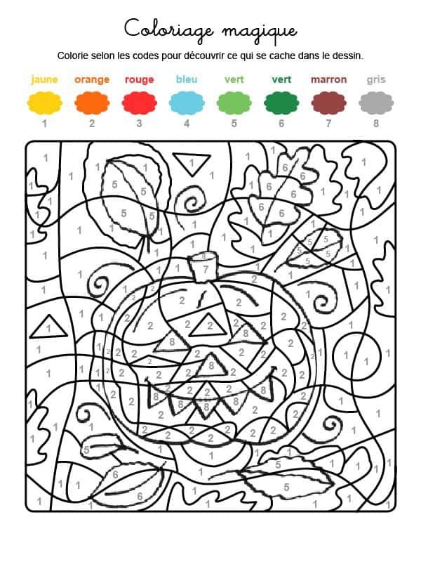 Coloriage Dessin caché magique à imprimer et colorier