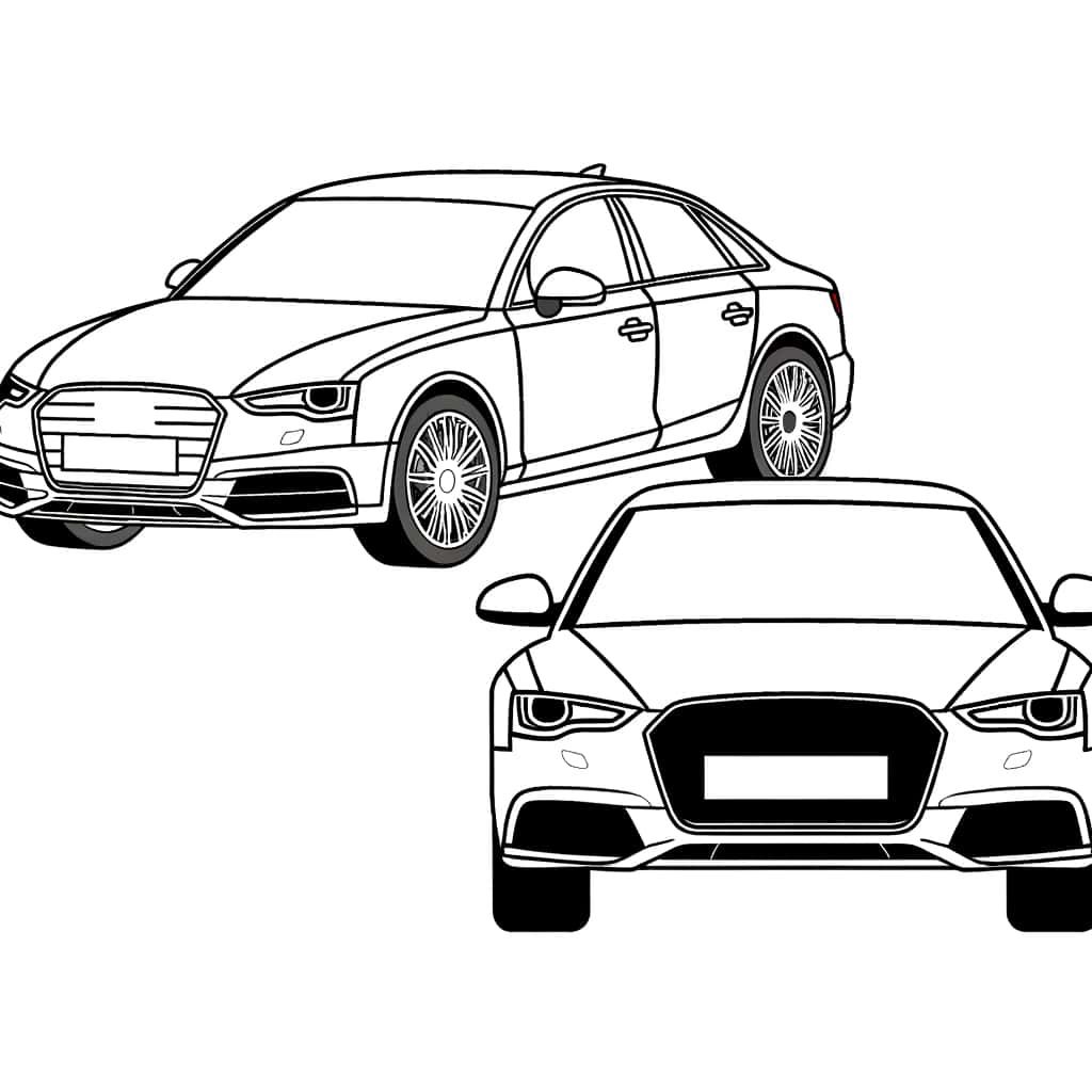 Coloriage Audi à colorier à imprimer et colorier