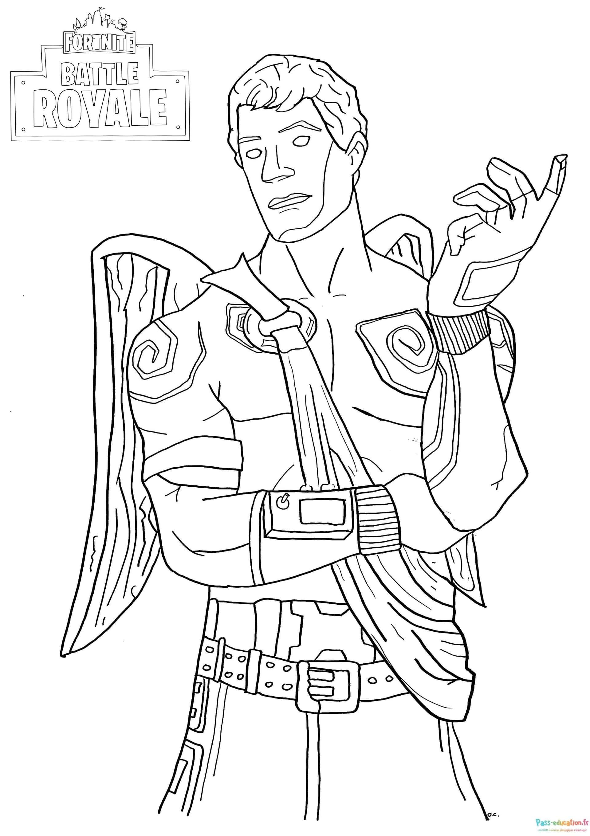Coloriage Fortnite Battle Royale à imprimer et colorier