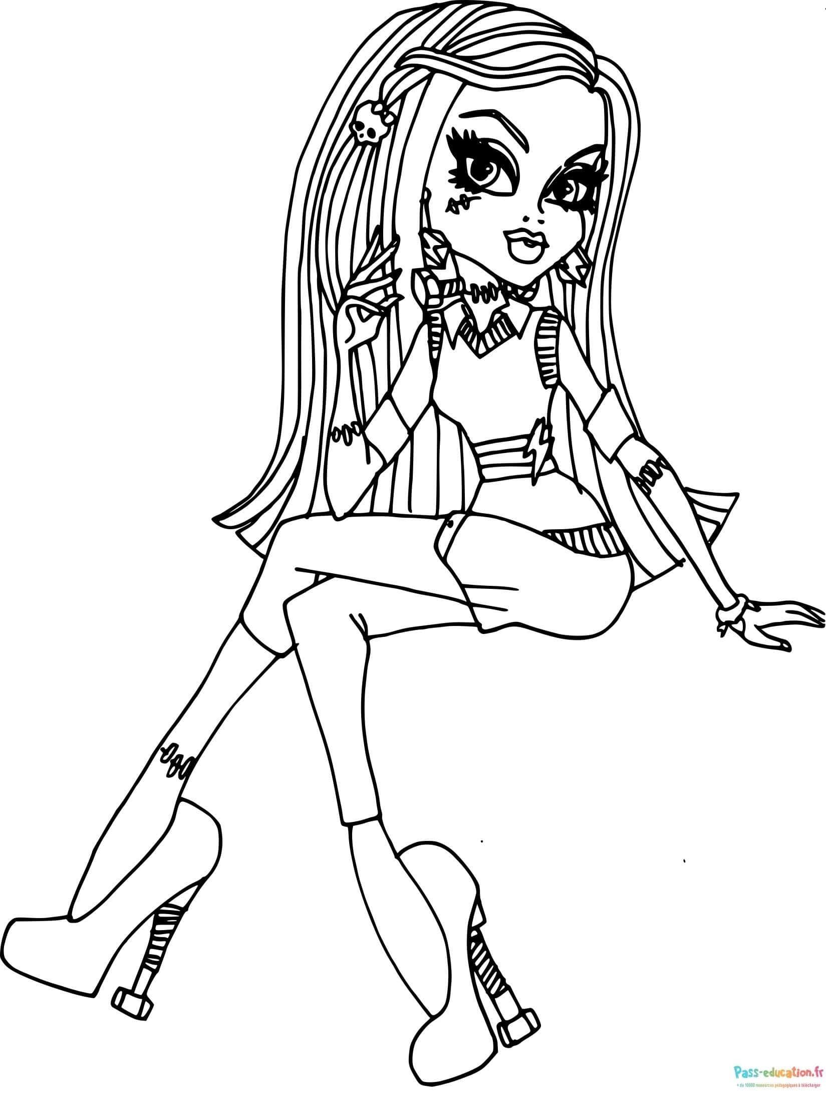 Coloriage Jeune fille Monster High à imprimer et colorier